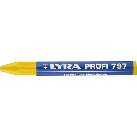 Förster/SignKreide gelb L120mm D12mm 6eckig papiert LYRA