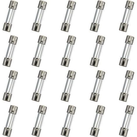 T1AL250V 20 pièces 5x20mm fusible en verre à fusion lente 1A 250V 0.2 x 0.78 pouces fusible à retardement (1/4)