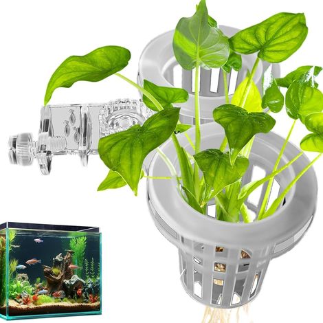 Support pour plantes d'aquarium Pot de fleurs aquarium, Décoration, suspendu, Panier aquatique (1/5)