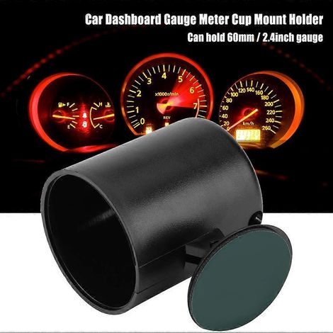 Porte-gobelet pivotant pour tableau de bord voiture, support de compteur 60mm/2,4 pouces, fixation orientable pour pod de jauge. (1/4)