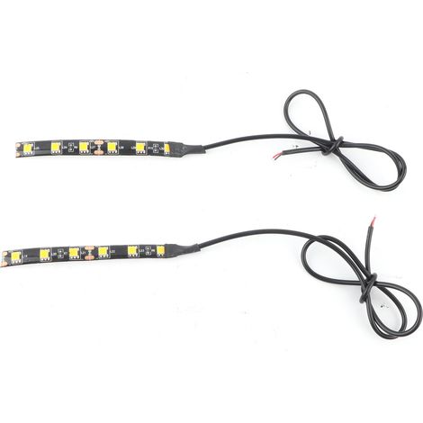Clignotant, 10x1 cm 5050 SMD LED 2 pièces/ensemble bande lumineuse pour motos, VTT, cyclomoteurs, scooters