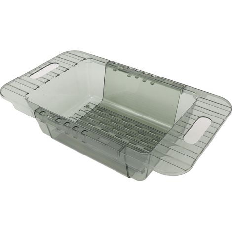 Obst- und Gemüsesieb für die Küchenspüle, modern minimalistisch, Teleskopablauf aus PET-Kunststoff, Küchenspülenfilter, grün (1/5)