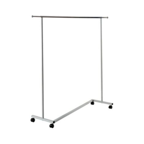 Stand appendiabiti con ruote verniciato argento