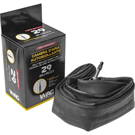 Camera d'aria Wag 29x1.95-2.30 (50/60-622), Presta 40 mm, autosigillante, inserto valvola removibile