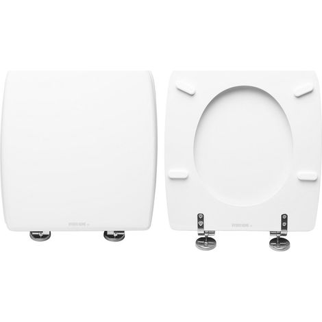 Copriwater compatibile Cantica Ideal Standard legno rivestito in resina poliestere colore a scelta Bianco