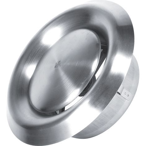 Verstellbares rundes Lüftungsgitter aus Edelstahl für Wand/Decke – 100 mm Durchmesser (1/5)