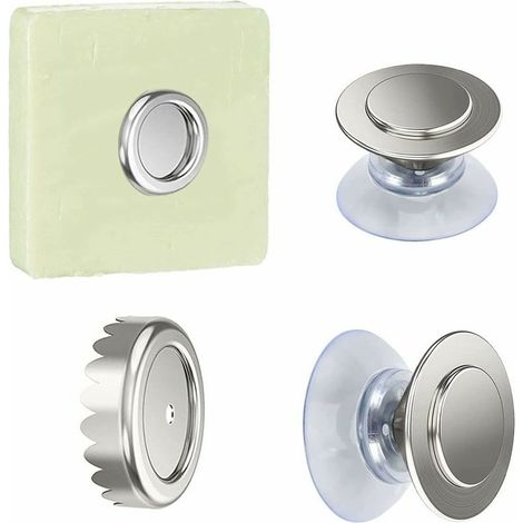 RHG Lot de 2 Savon Magnétique Porte,Inoxydable Mural Porte-Savon Magnétique,ni Colle,avec Ventouse Pratique et Puissant