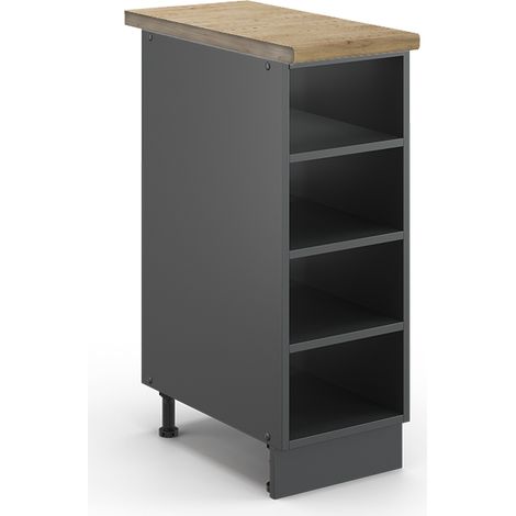 Etagère de cuisine Fame-Line, Anthracite, 30 cm , PT Chêne, Vicco (1/5)