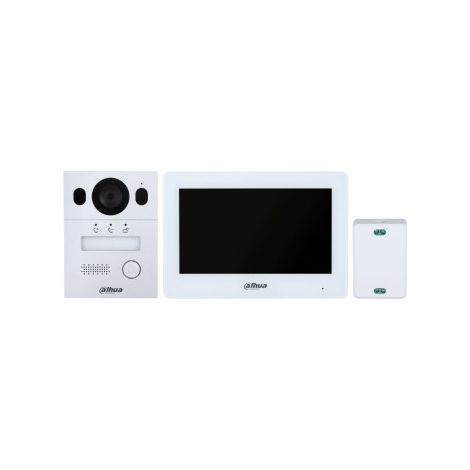 (DHI-KTX01(F)/DHI-VTO2003F/DHI-VTH5123H-W-S2) DAHUA KIT VIDEOPORTERO PARA INSTALACION EMPOTRADA, 2 HILOS, IP65, IK07