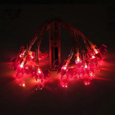 Guirlande lumineuse citrouille d'Halloween 1,5 m, 10 LED, décorations pour fête d'Halloween, intérieur et extérieur, lampe fantôme, ornement 2024Style13