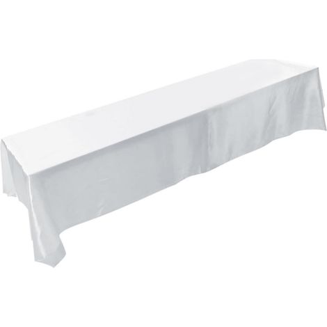 Rechteckige Tischdecke 145x320cm Weiß, flecken- & faltenbeständig, Polyester