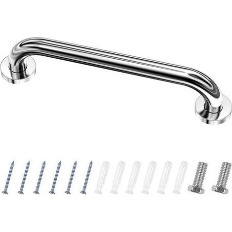 HOXILEELEO - maniglione WC, Acciaio Inossidabile Manutenzione Maniglia Doccia, 40cm maniglione Bagno, Piegato Bar, Doccia, Vasca da bagno corrimano Inox per Anziani/Disabili/Bambini (1/5)