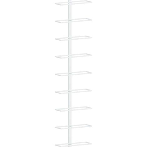vidaXL Botellero de pared para 9 botellas hierro blanco (1/2)