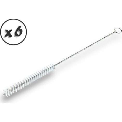 Goupillon NYLON multifonction Différents diamètres Garnissage 100 mm Manche Torsadé - Quantité x 6 - Ø 13 mm - NYLON