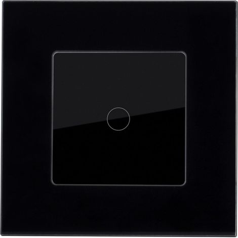 Va-et-Vient Tactile Simple avec Plaque Crystal Modern Noir (1/5)