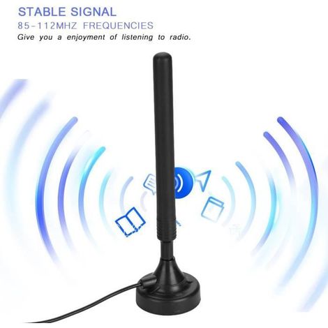 Xuyan Antenne Radio FM Intérieure à Gain Elevé 25dB, Fréquence Elevée 85-112 Mhz, Plug and Play pour Sols Bas (1/3)