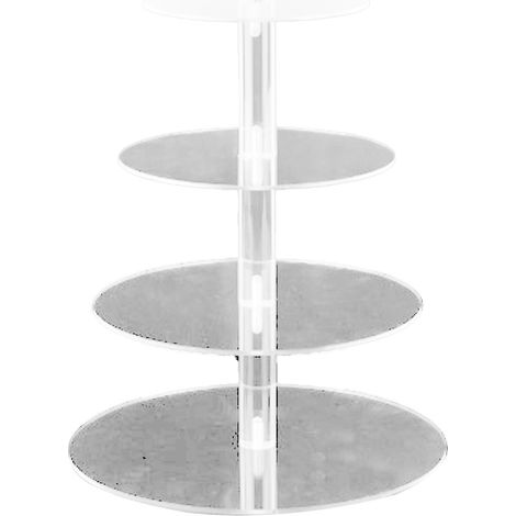 Cupcake Stand Multi Round Tiers Transparent Acrylic High Stability Cupcake Tower for Display Serving Party 4 Tier (1/5)