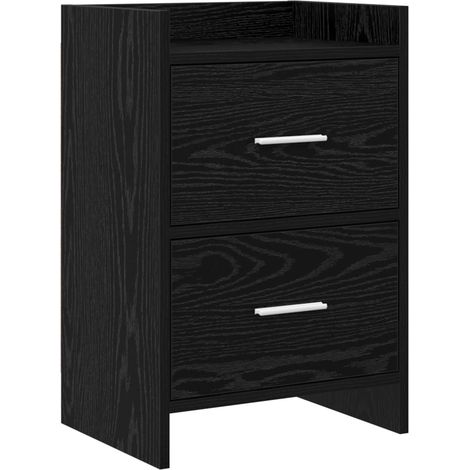 Comodini Rovere Nero 40 x 30 x 60 cm Legno ingegnerizzato vidaXL (1/5)