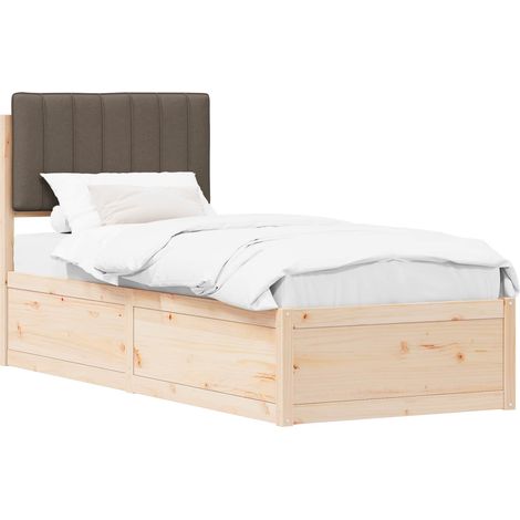 Maison Exclusive - Letto con Testiera Rivestita Talpa 80 x 200 cm Pino massello
