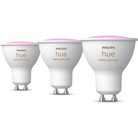 Philips – Ampoule LED GU10 5W blanc et couleur – Lot de 3 – Éclairage intelligent compatible Bluetooth – 929003666503 (1/5)