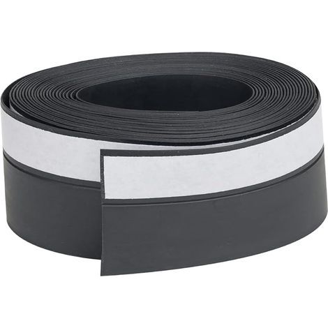 Joint d'étanchéité pour bas de porte – Bande en caoutchouc noir – 5 m – Écart à sceller de 0 à 20 mm – Isolation thermique et phonique (1/5)