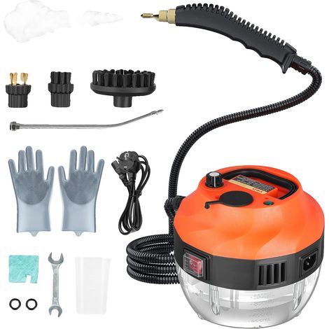 Nettoyeur à vapeur, haute pression, plusieurs têtes de brosse, Orange (1/2)