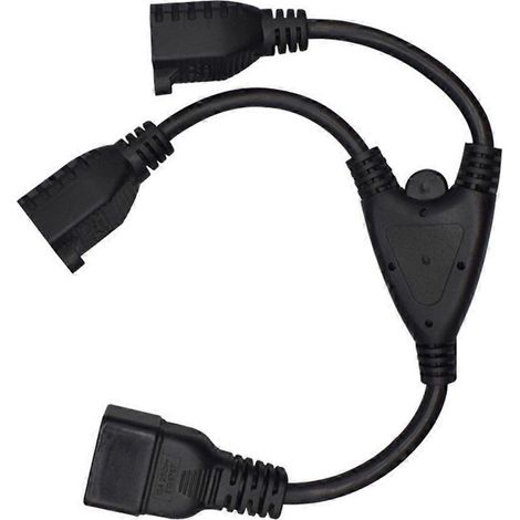 Câble d'alimentation répartiteur femelle standard américain IEC320 C20 vers 2x5-15R