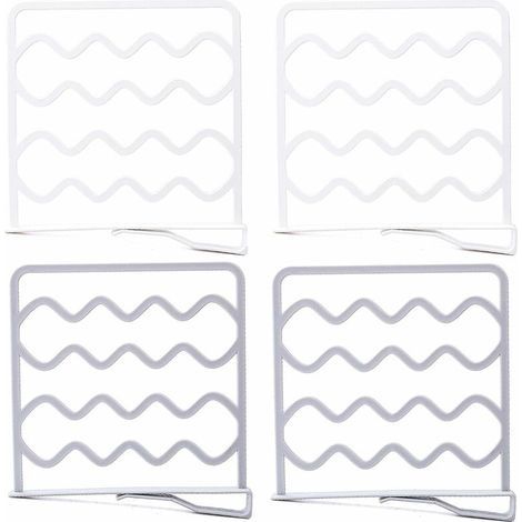 Sérateurs d'Étagères Sans Perçage 4 Pcs Livre De Sération d'Étagère Armoire Sération à Étagères Étagère Sérateur Cuisine Sans Perçage Pour Armoire Salle Bain Cuisine Bibliothèque Gris B (1/5)