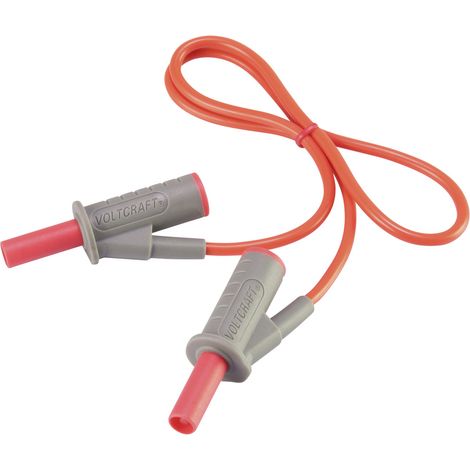 VOLTCRAFT MSB-501 Sicherheits-Messleitung Lamellenstecker 4 mm Lamellenstecker 4 mm 0.50 m Rot 1 St. (1/4)