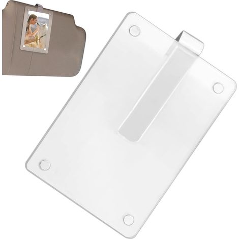 Support photo pour pare- de voiture en acrylique, clip d'affichage photo horizontal et vertical pour caravanes, monospaces, voyages, accessoire de rangement facile à fixer (1/5)