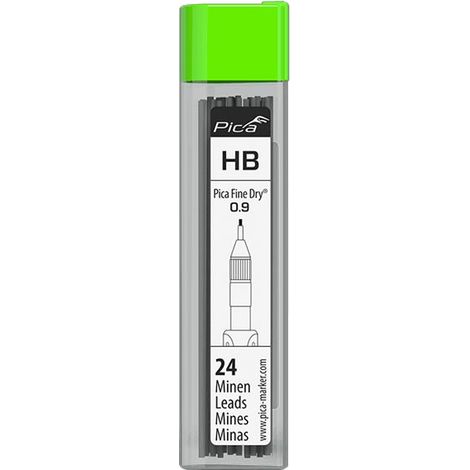 Mines de rechange Graphite HB 0.9mm Fine Dry Boite de 24 Pica