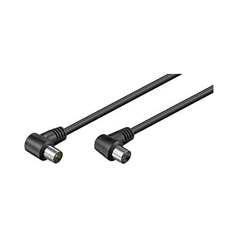 cavetto antenna tv piatto maschio femmina salvaspazio nero 2,5 mt