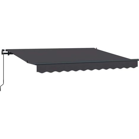 Toldo Retráctil Antracita 250 x 200 cm Poliéster y Aluminio (1/5)