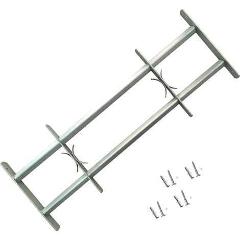 vidaXL Rejas de seguridad de ventana ajustables 2 uds 700-1050 mm (1/2)