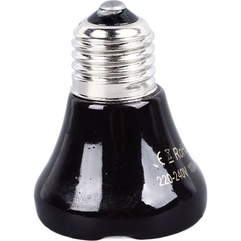 Lampe chauffante pour reptiles, émetteur de chaleur en céramique, sans émission de lumière, pour poules, chats et perroquets, 100 W (1/5)