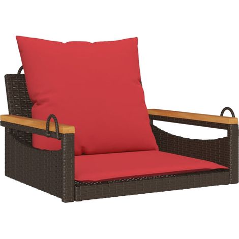 Maison Exclusive - Hängesessel mit Kissen Braun 63x62x40 cm Poly