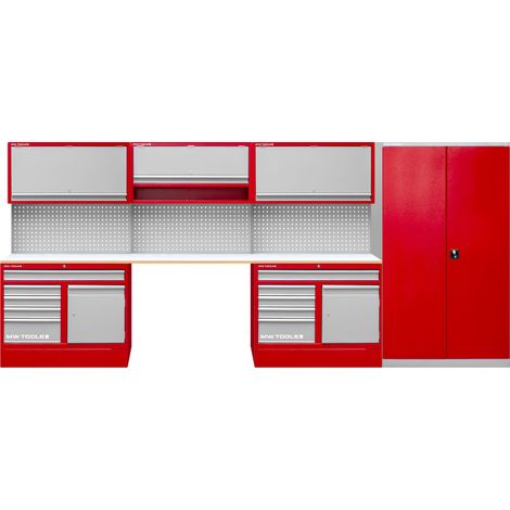 Mobilier d'atelier 4,4m et armoire de rangement MW Tools PRACO3550K