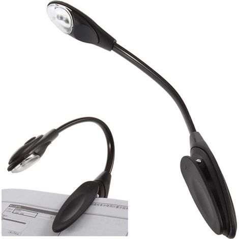 LED-Leselampe, kleine, verstellbare Klemm-Leselampe, leicht zu transportieren.