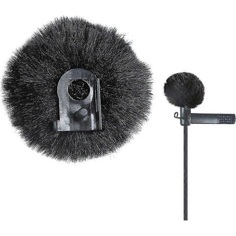 1 bonnette anti-vent pour microphone cravate, protection anti-vent en fourrure, pare-vent (1/4)