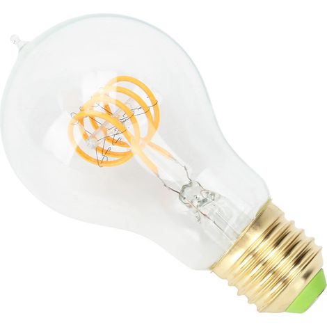 Ampoule LED A60 rétro à filament, gradable, 4W, 110V, culot E27, lumière chaude transparente, décoration vintage café, lot certifié. (1/5)
