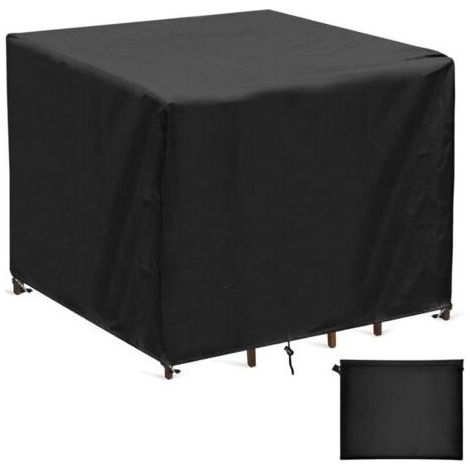 Housses Table de Jardin, 420D Oxford Carre Housse Salon de Jardin Imperméable, Résistance au Vent, Bache Protection Carre Table Jardin Exterieur,90x90x90cm (1/4)