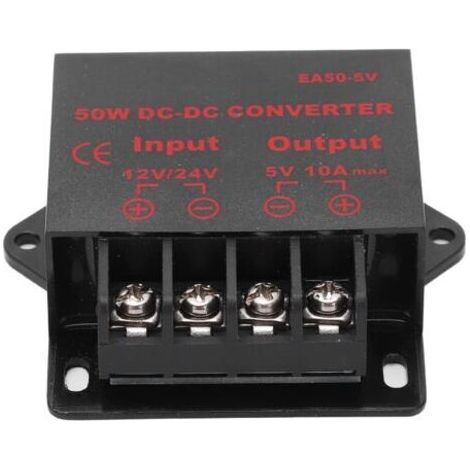 Adaptateur convertisseur de puissance DC 24V 12V vers régulateur de tension 5V 10A pour enregistreur de moteur EA50-5V (1/5)