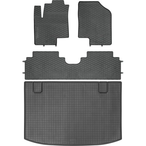 Set di tappetini in gomma per auto e tappetino per bagagliaio per Hyundai ix20 Minivan dal maggio 2010 al 2019.