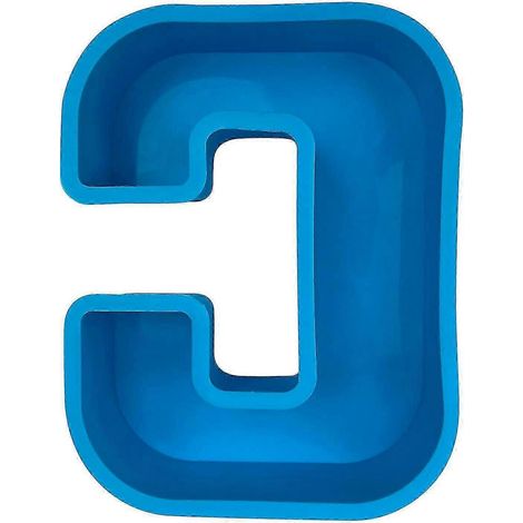 Moule à gâteau alphabet, lettre anglaise en silicone, lettre C en 3D (1/2)