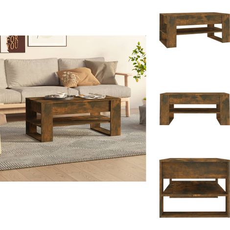 Couchtisch Räuchereiche 102x55x45 cm Holzwerkstoff - Couchtisch - Wohnzimmertisch - Holzmöbel - Rauchereiche - Esszimmertisch (1/5)