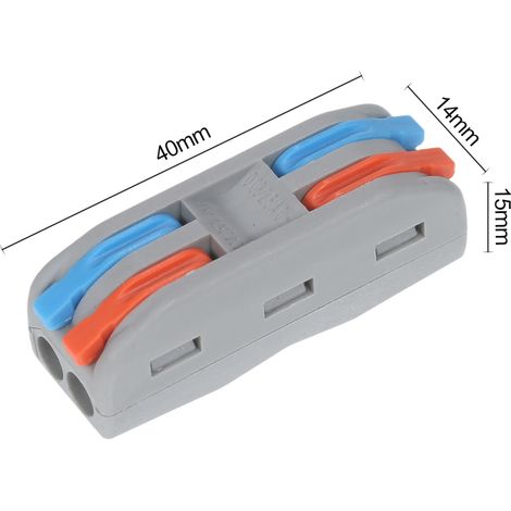 Paquete de 10 conectores de cable compactos con bloqueo de palanca, conectores universales para cables eléctricos, terminales de conductor de inserción rápida.