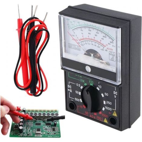 Multimetro Analogico AC/DC 1000 V con Puntali e Batteria VHT02260