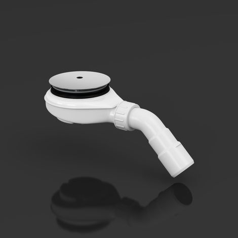 doporro Desagüe para plato de ducha extraplano Desagüe blanco Orificio de desagüe Ø 45 mm AL04
