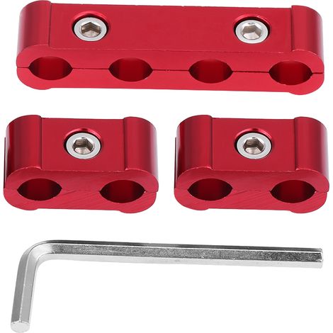 12 Zündkerzenkabel-Trennringe aus Aluminiumlegierung, 8 mm, 9 mm, 10 mm, Motorkabel-Teiler (Rot) (1/5)