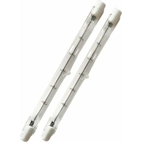 Lampadina alogena lineare R7s da 500 W CHOYCLIT, tubo da 118 mm, dimmerabile, bianco caldo 2800 K, 11000 lm, AC 200-240 V, per illuminazione domestica, lavoro, sicurezza, lampioni, ecc. (5 pezzi) (1/5)